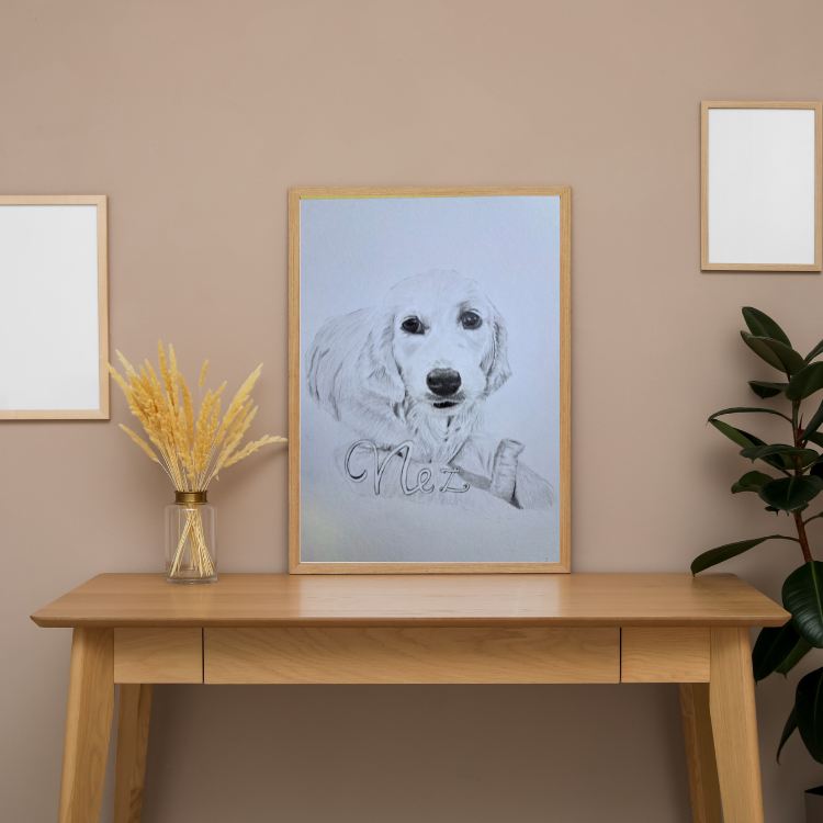 Golden retriever portret - Sewan Art #modern figurative painting #kunst schilderij kopen #contemporary wall art living room #original art for sale #kunst kopen # Golden retriever portret