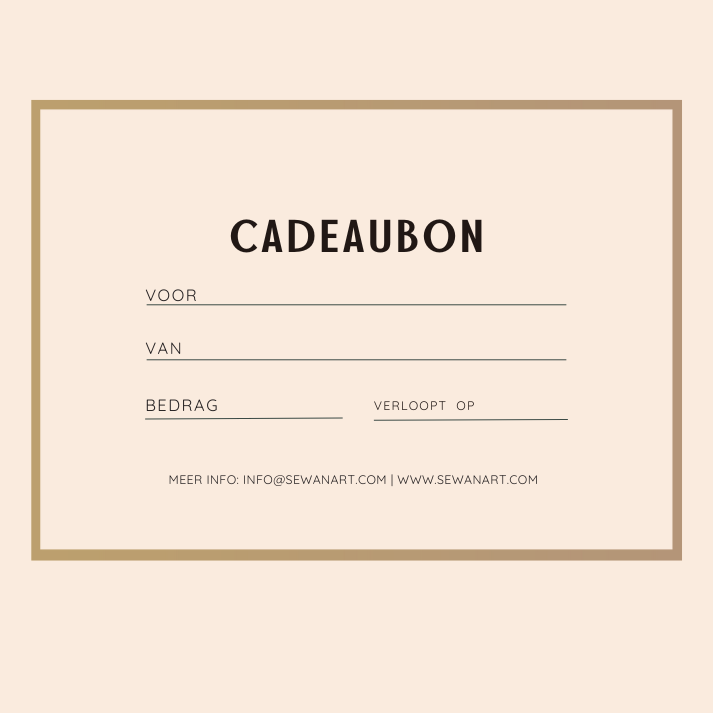 Cadeaubon portrettekening of kunstwerk - Sewan Art #modern figurative painting #kunst schilderij kopen #contemporary wall art living room #original art for sale #kunst kopen # Cadeaubon portrettekening of kunstwerk