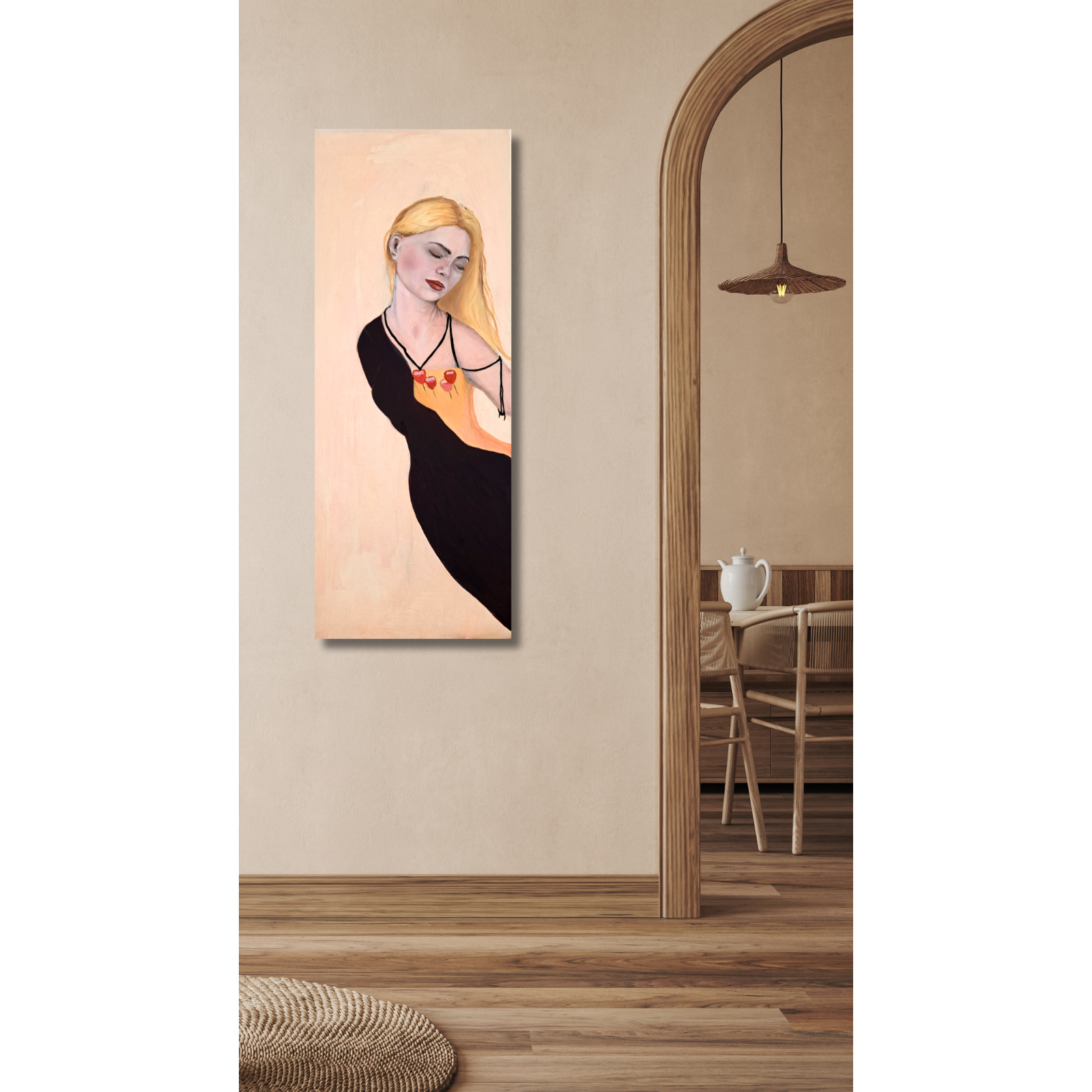 Artwork 31 Carry me lightly - Sewan Art #modern figurative painting #kunst schilderij kopen #contemporary wall art living room  #original art for sale  #kunst kopen   # Artwork 31 Carry me lightly