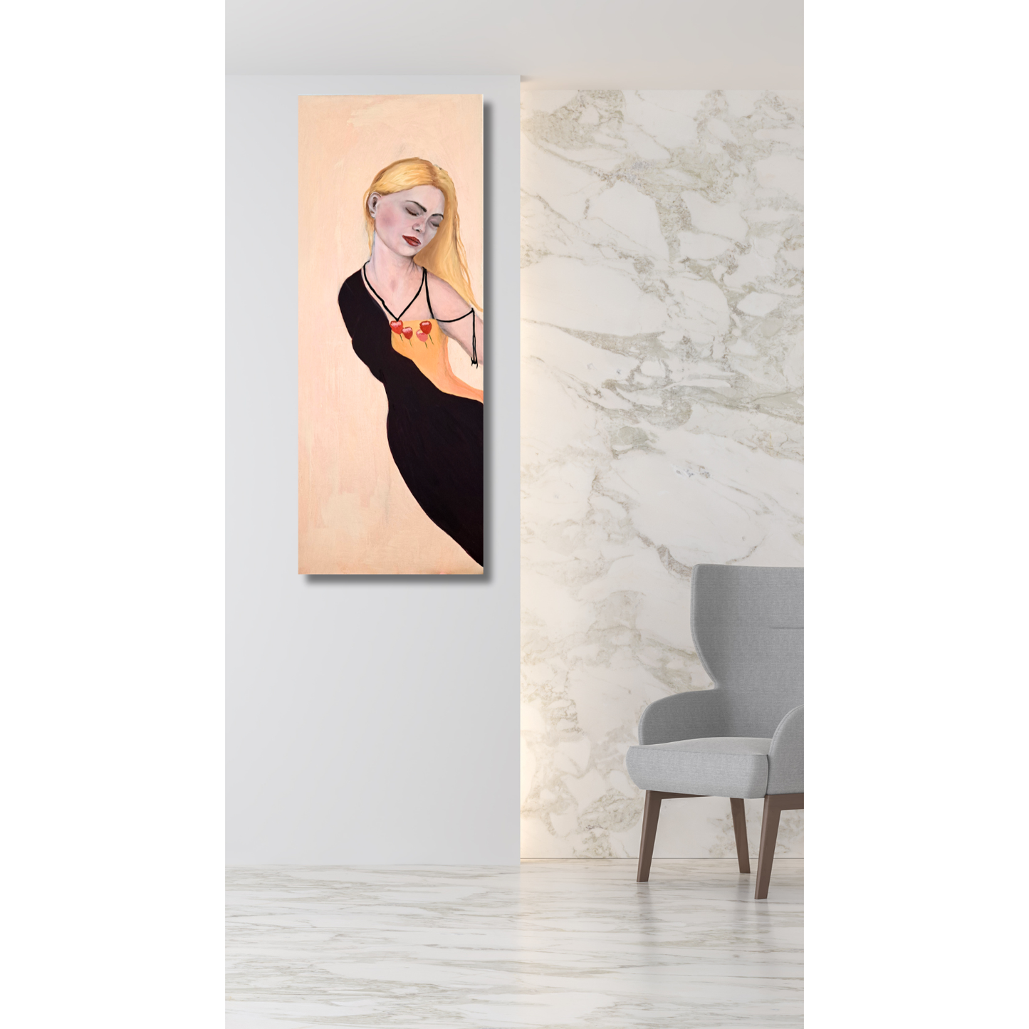Artwork 31 Carry me lightly - Sewan Art #modern figurative painting #kunst schilderij kopen #contemporary wall art living room  #original art for sale  #kunst kopen   # Artwork 31 Carry me lightly