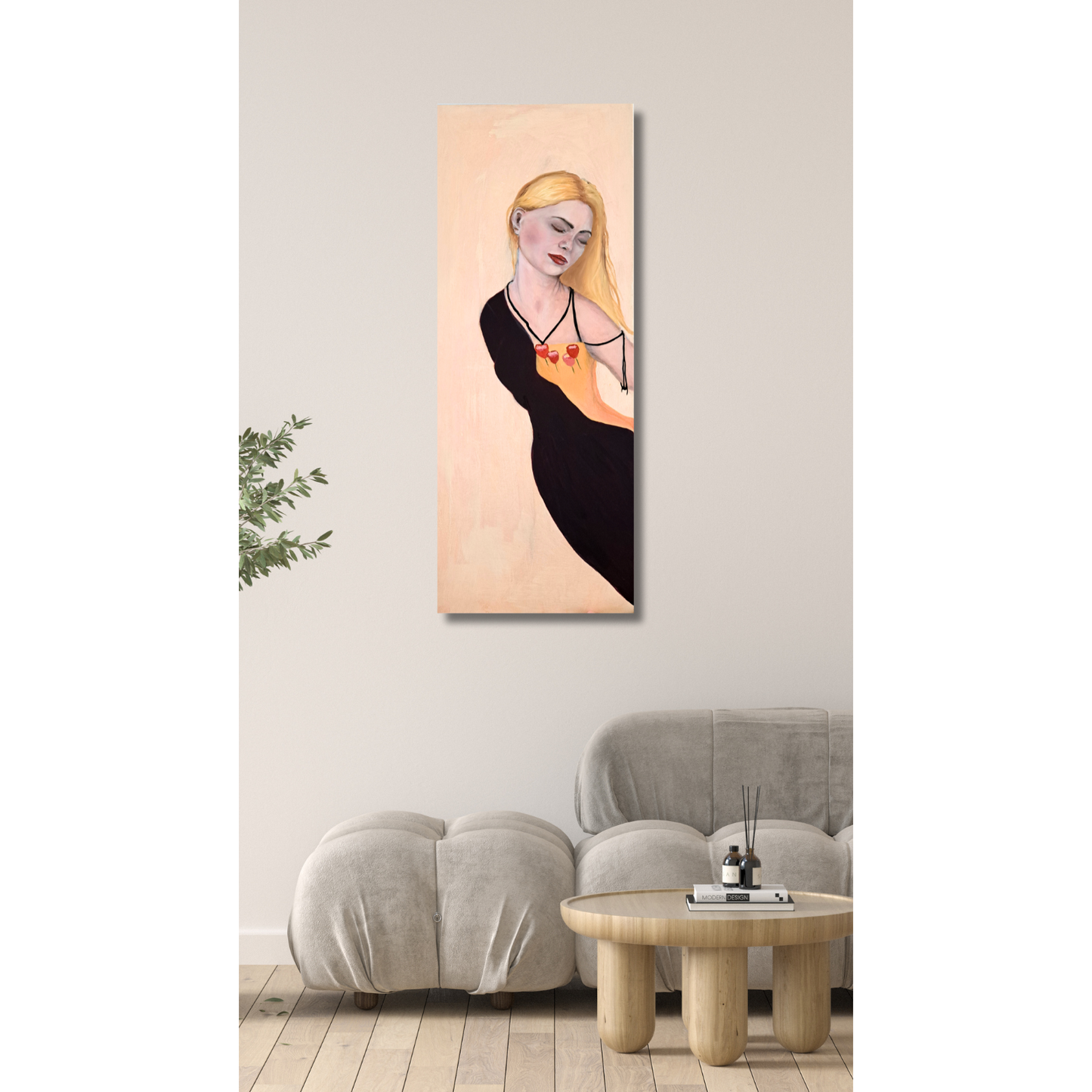 Artwork 31 Carry me lightly - Sewan Art #modern figurative painting #kunst schilderij kopen #contemporary wall art living room  #original art for sale  #kunst kopen   # Artwork 31 Carry me lightly