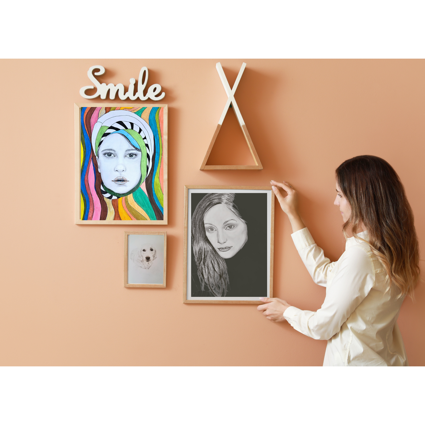 Zelfportret 2 - Sewan Art #modern figurative painting #kunst schilderij kopen #contemporary wall art living room #original art for sale #kunst kopen # Zelfportret 2