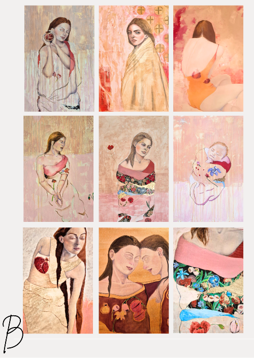 Set of 9 art postcards