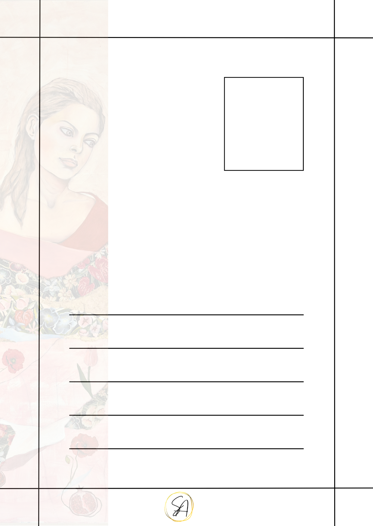 Set of 9 art postcards