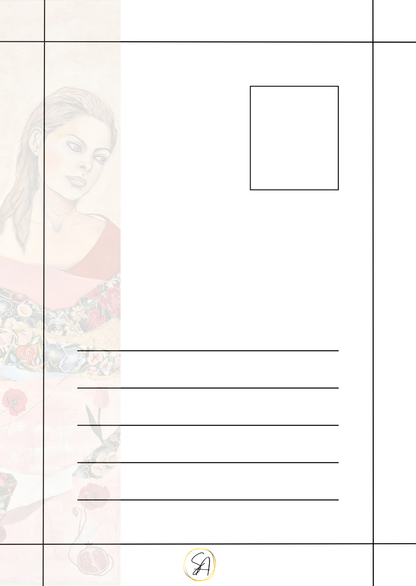 Set of 9 art postcards