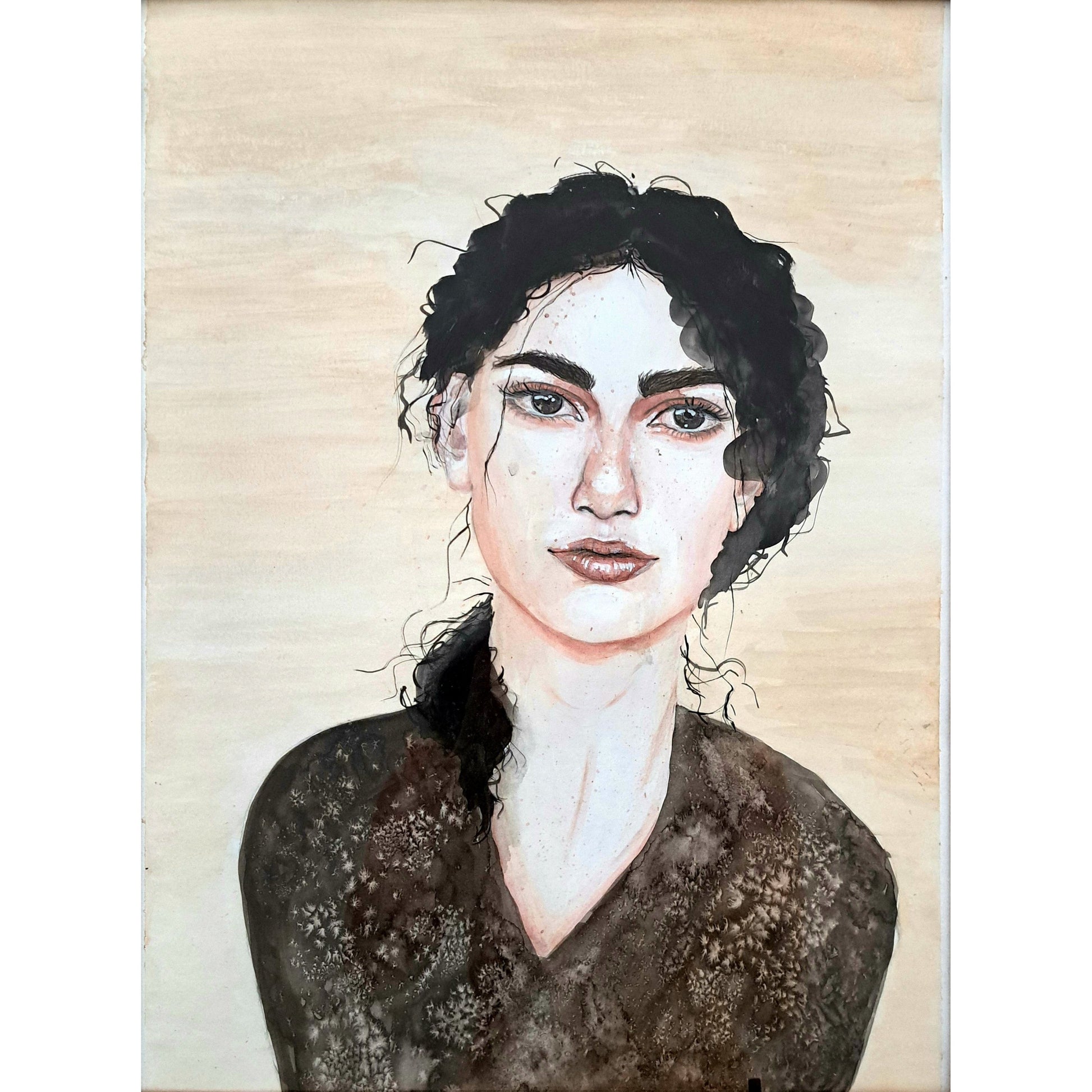 Artwork Armenian girl 2 - Sewan Art #modern figurative painting #kunst schilderij kopen #contemporary wall art living room  #original art for sale  #kunst kopen   # Artwork Armenian girl 2