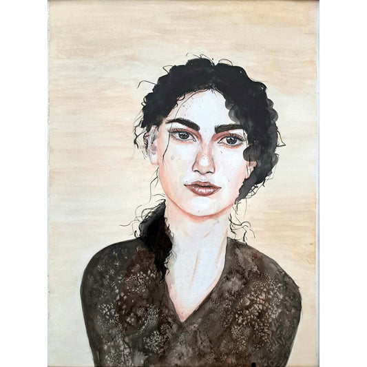 Artwork Armenian girl 2 - Sewan Art #modern figurative painting #kunst schilderij kopen #contemporary wall art living room  #original art for sale  #kunst kopen   # Artwork Armenian girl 2