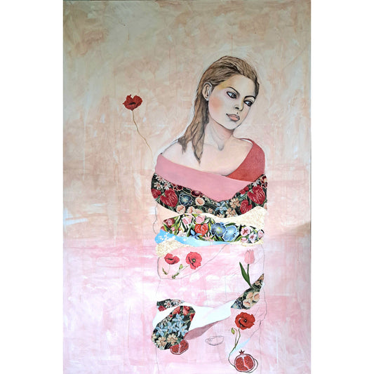 Artwork Between two Worlds - Sewan Art #modern figurative painting #kunst schilderij kopen #contemporary wall art living room  #original art for sale  #kunst kopen   # Artwork Between two Worlds