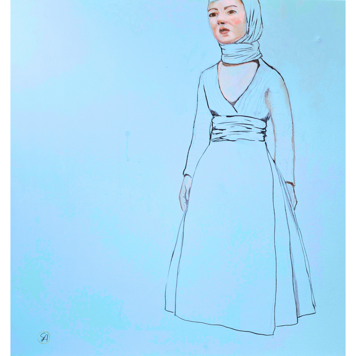 Artwork Celician woman - Sewan Art #modern figurative painting #kunst schilderij kopen #contemporary wall art living room  #original art for sale  #kunst kopen   # Artwork Celician woman