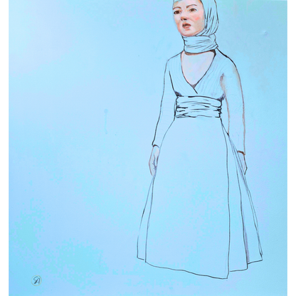 Artwork Celician woman - Sewan Art #modern figurative painting #kunst schilderij kopen #contemporary wall art living room  #original art for sale  #kunst kopen   # Artwork Celician woman