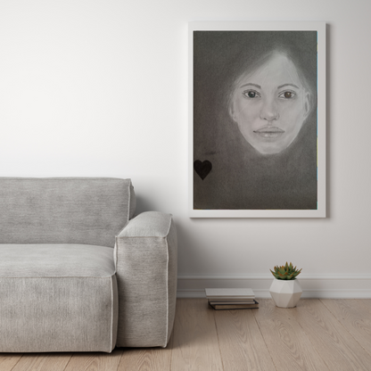 Artwork 8 is available as a enlarged print. Here it is enlarged and framed in a white modern frame