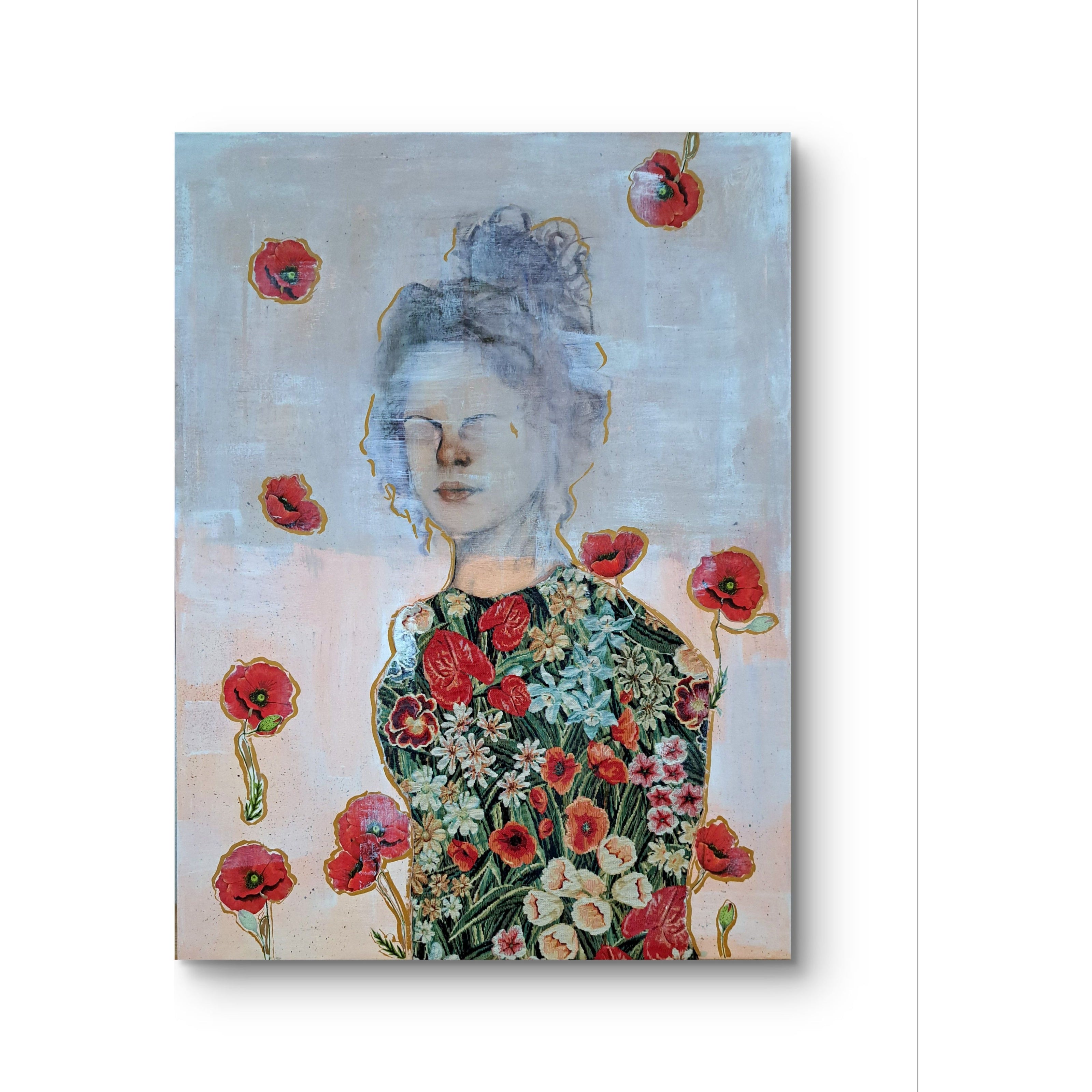 Artwork Ghoharik mixed media - Sewan Art #modern figurative painting #kunst schilderij kopen #contemporary wall art living room  #original art for sale  #kunst kopen   # Artwork Ghoharik mixed media