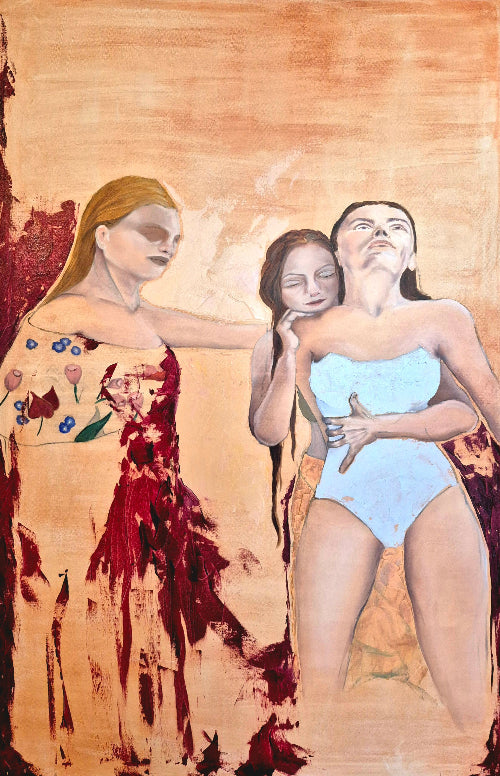 painting women, figuratieve, colourfull
